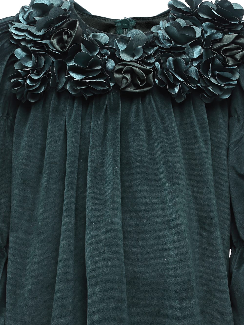 Velvet Vintage Dress – Green Designer Dress for Girls | PNK – Isha Arora India