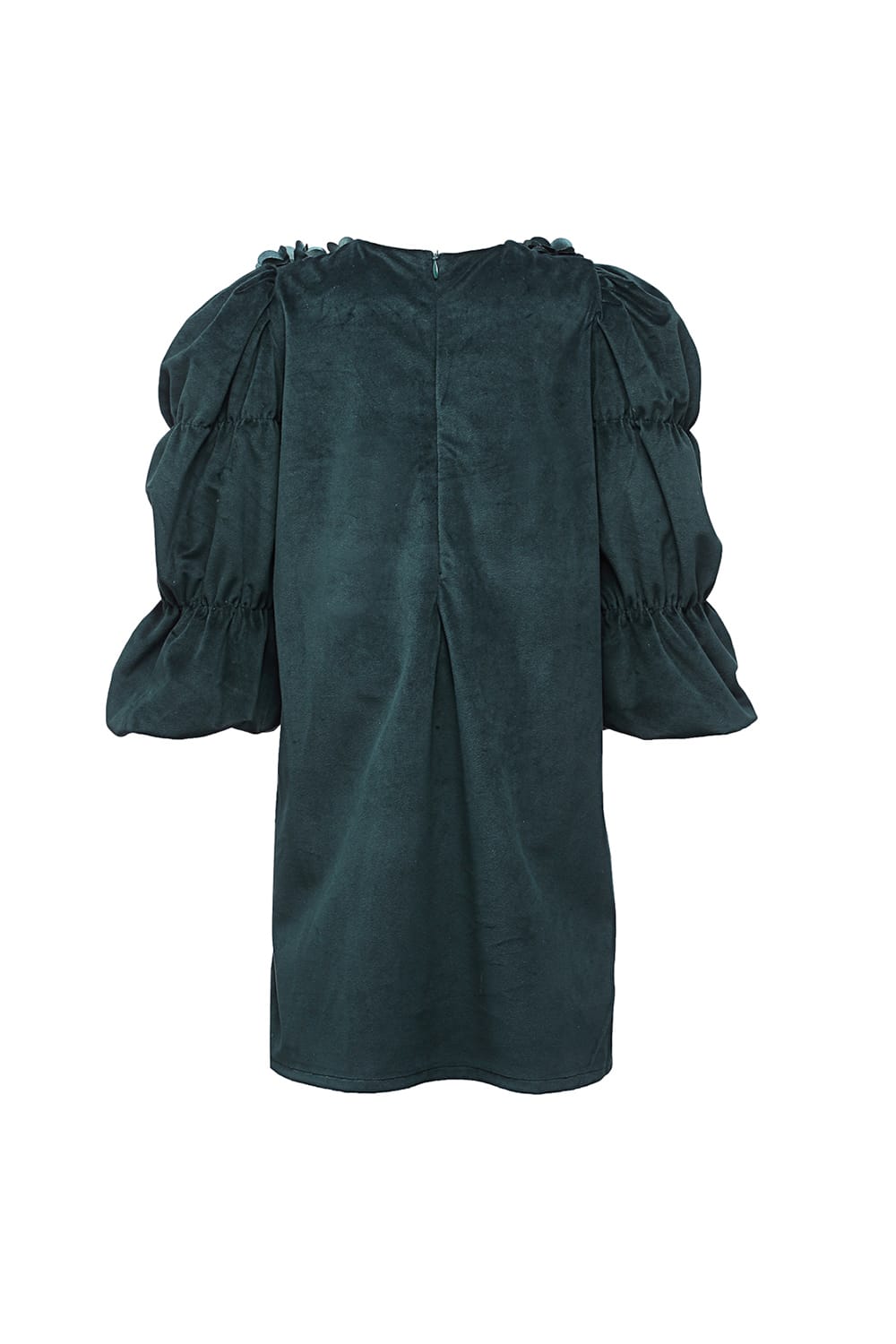 Velvet Vintage Dress – Green Designer Dress for Girls | PNK – Isha Arora India