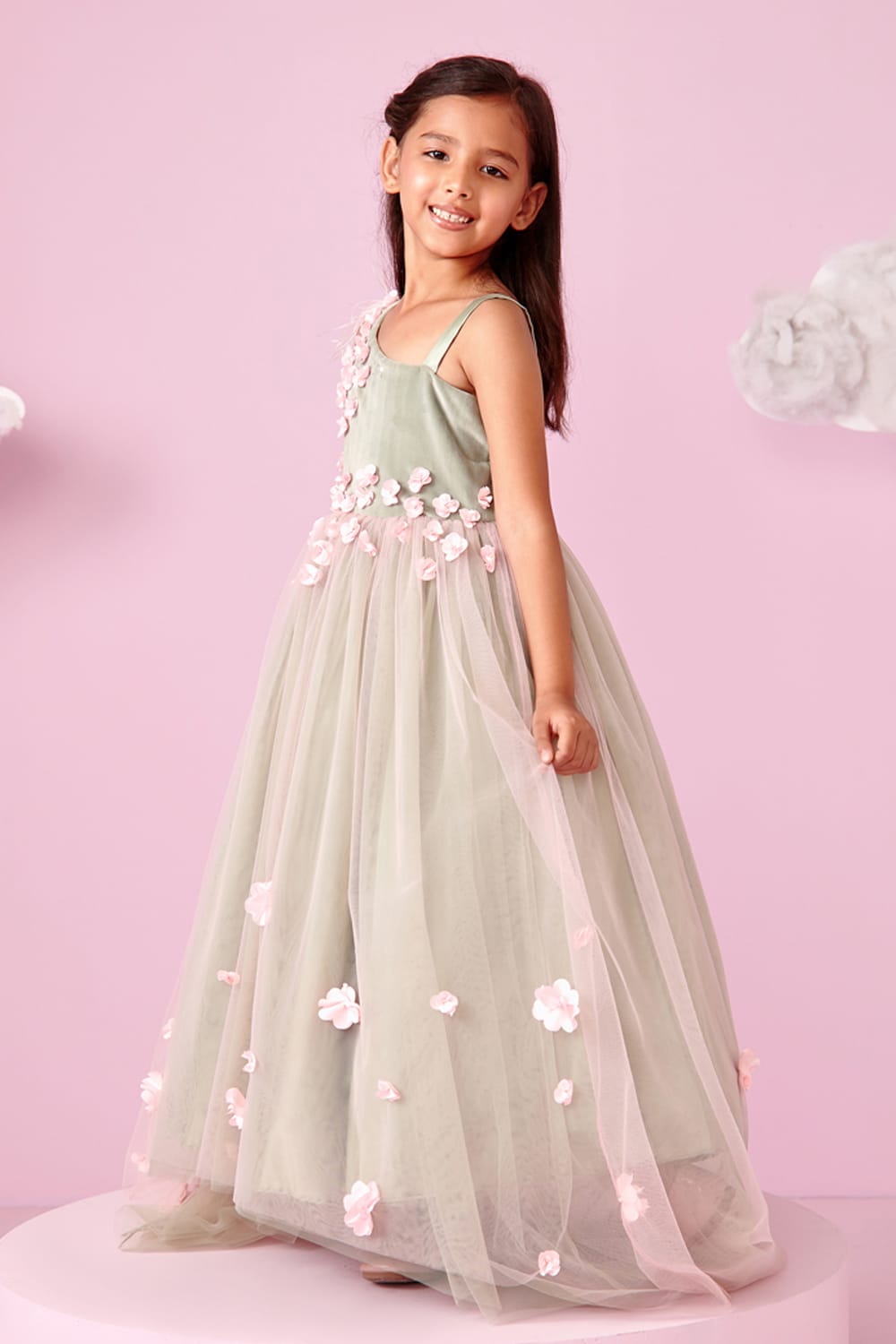 Fairy-Princess Birthday Dress – Pink Designer Gown for Girls | PNK – Isha Arora India