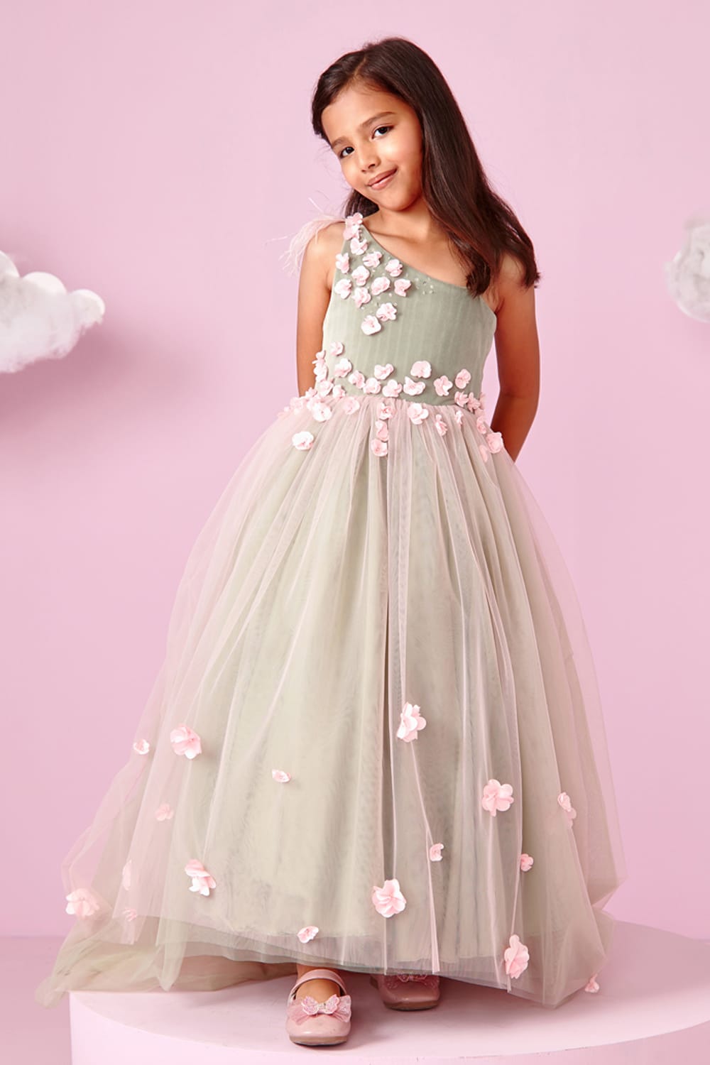 Fairy-Princess Birthday Dress – Pink Designer Gown for Girls | PNK – Isha Arora India
