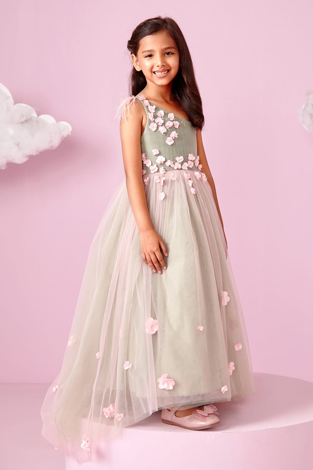 Fairy-Princess Birthday Dress – Pink Designer Gown for Girls | PNK – Isha Arora India