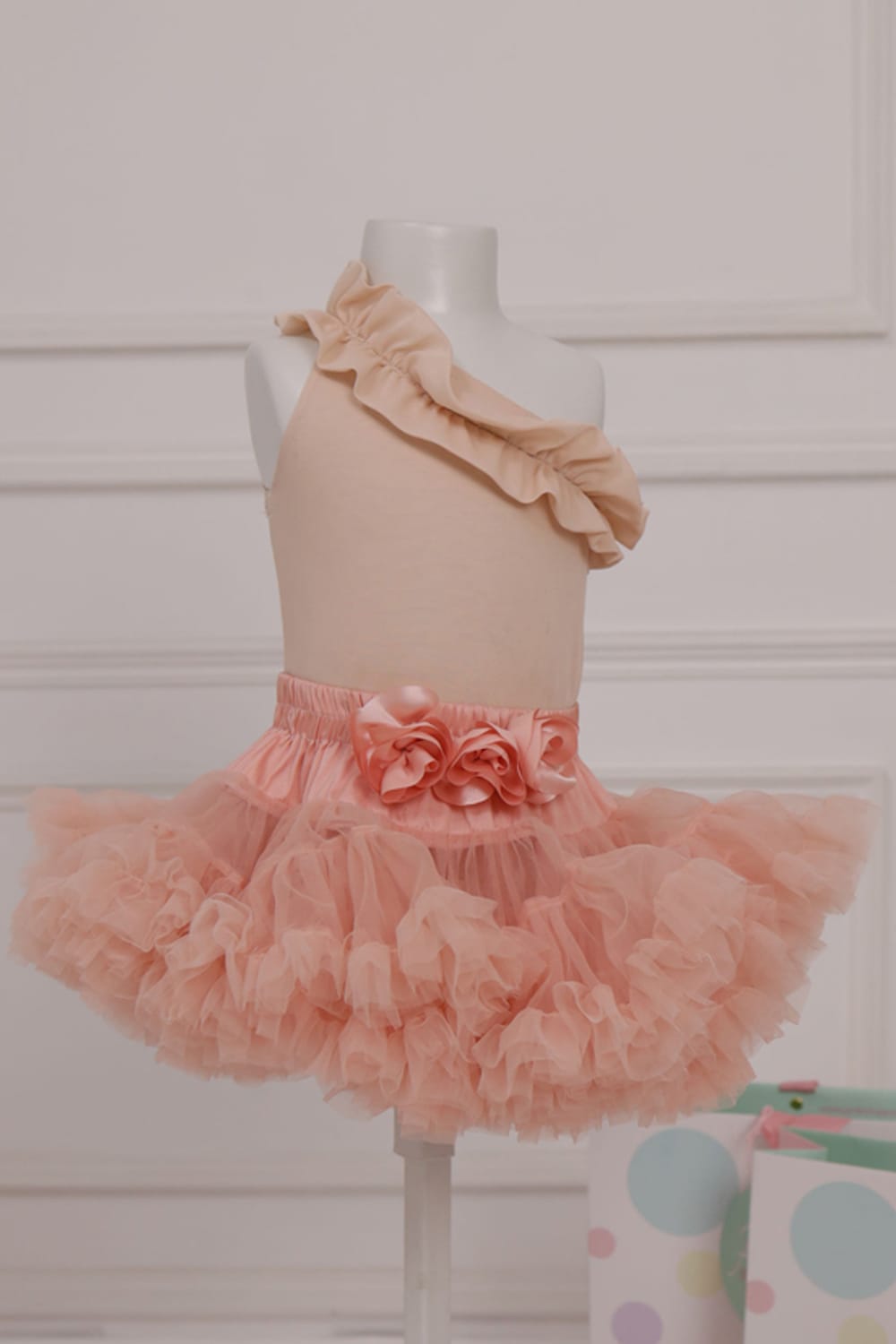 Peachy Pink Top And Skirt Set – Peach Top & Skirt Set for Girls | PNK – Isha Arora India